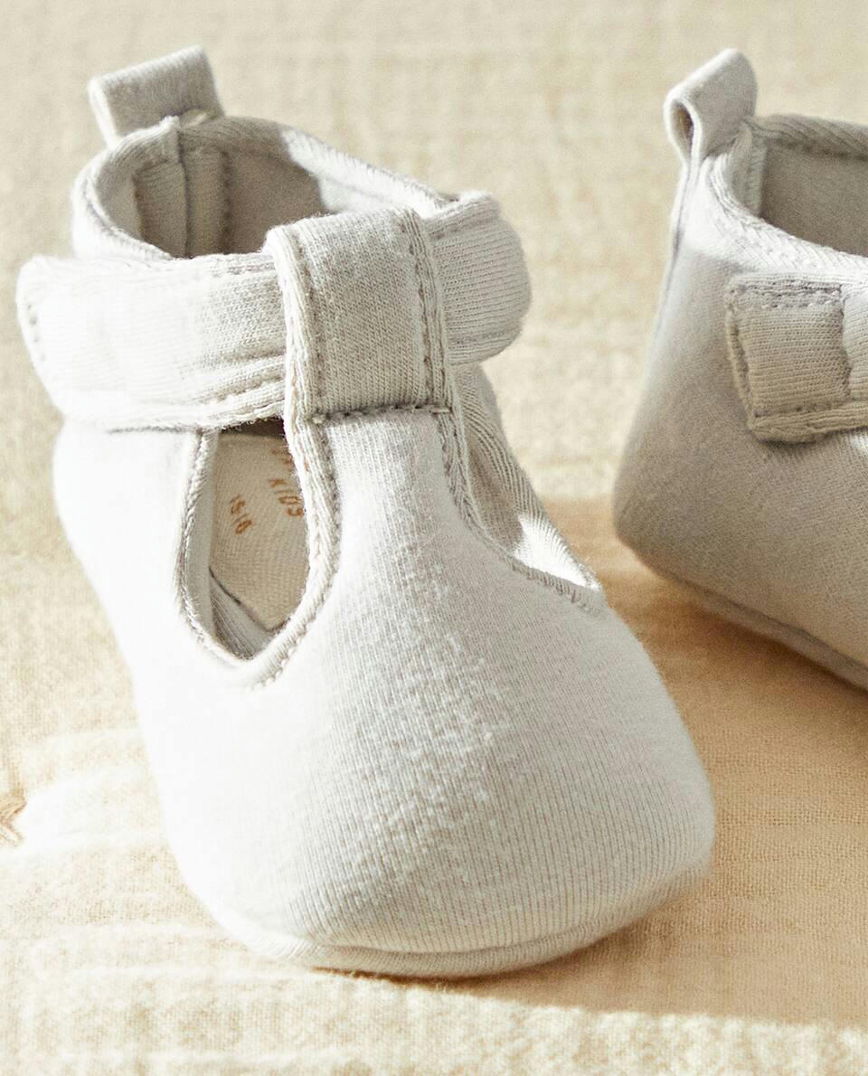COTTON SANDAL-STYLE BOOTIES