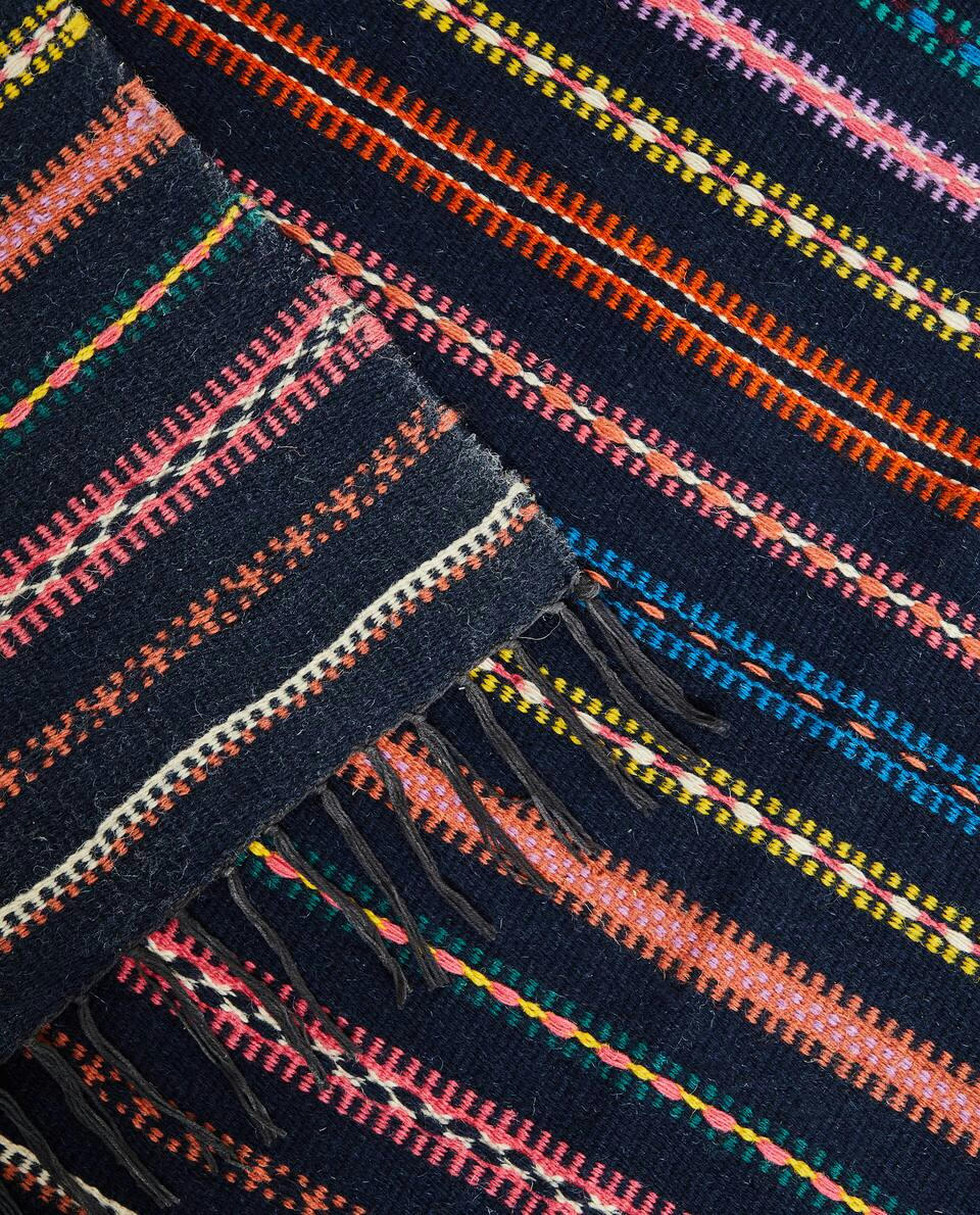 MULTICOLOURED STRIPES WOOL RUG