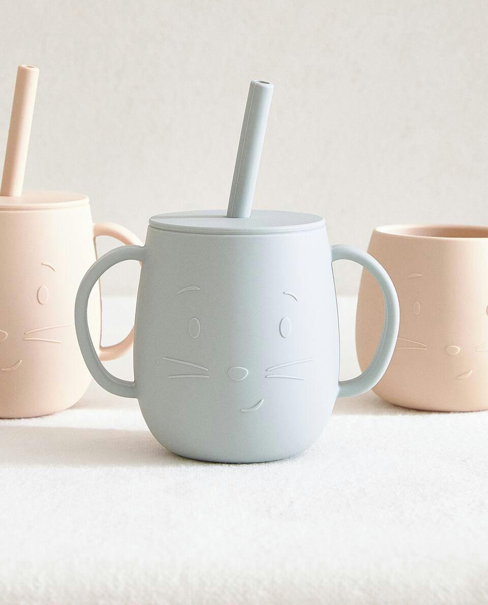 MOUSE SILICONE TUMBLER WITH STRAW