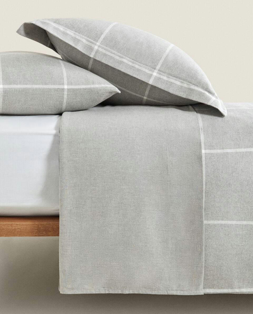 CHECK FLANNEL DUVET COVER