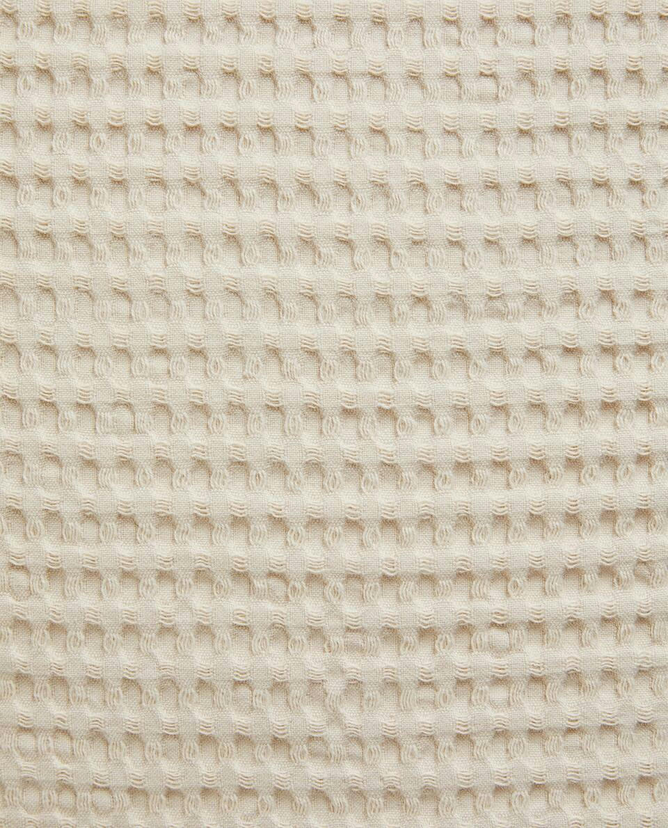WAFFLE-KNIT CUSHION COVER