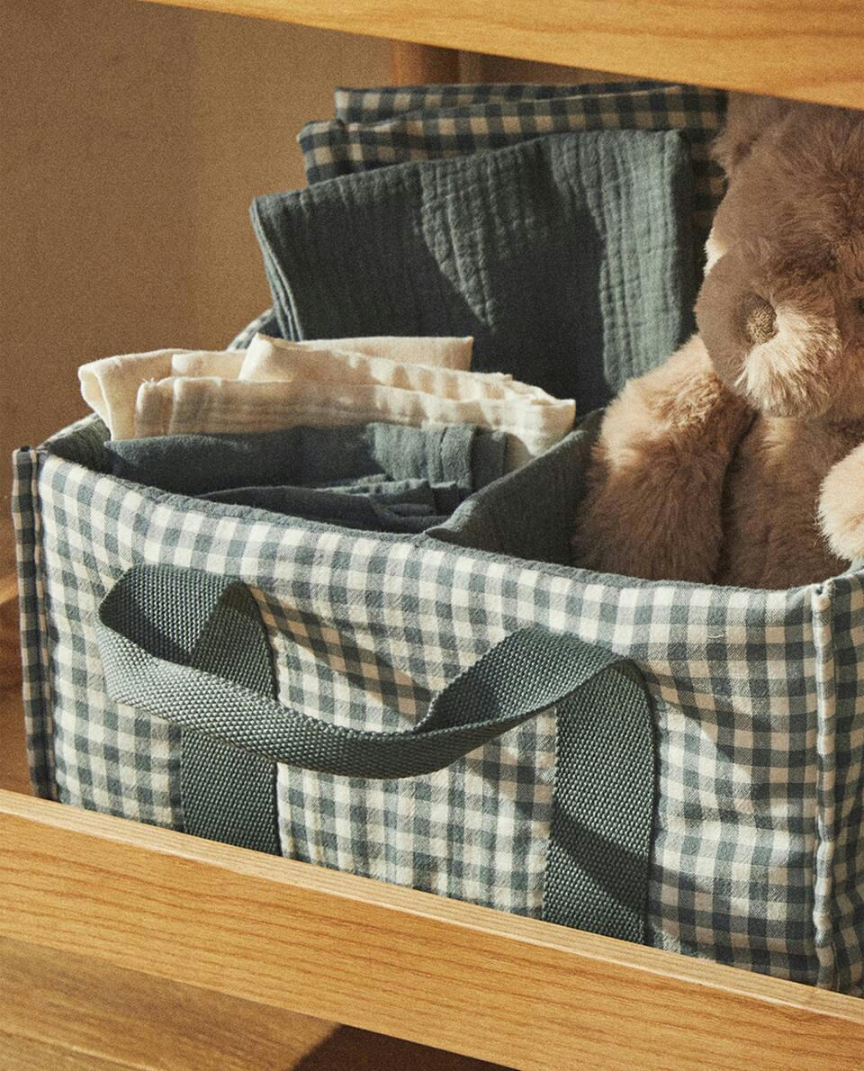 CHILDREN’S CHECK COTTON ORGANISER