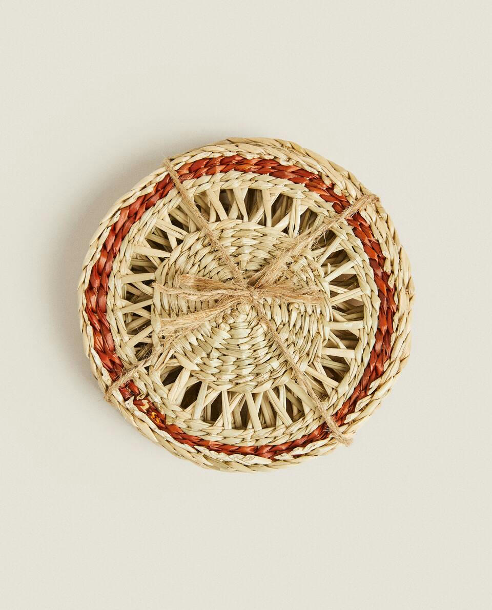 ROUND COLOURED COASTERS (PACK OF 4)