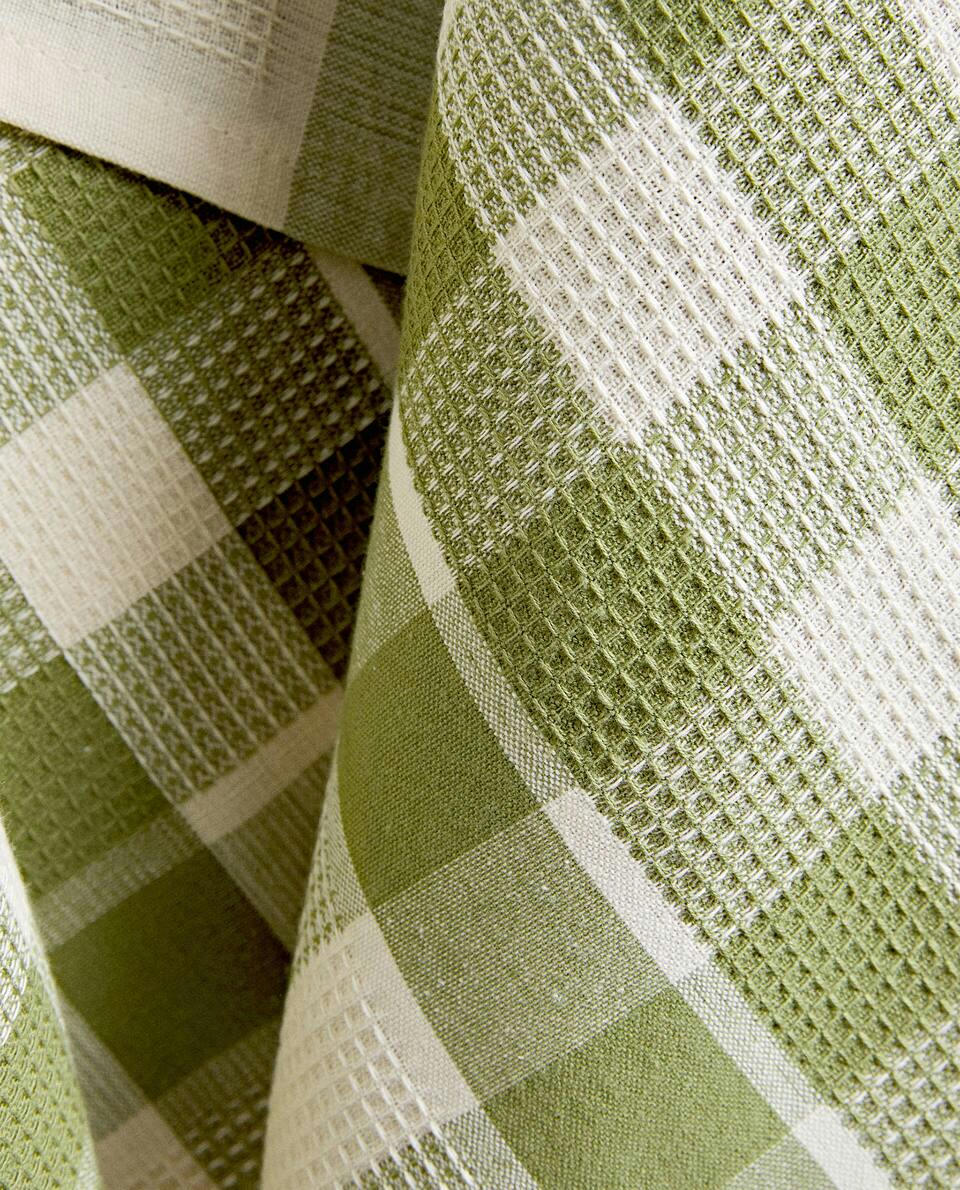 CHECK WAFFLE TEA TOWEL (PACK OF 2)