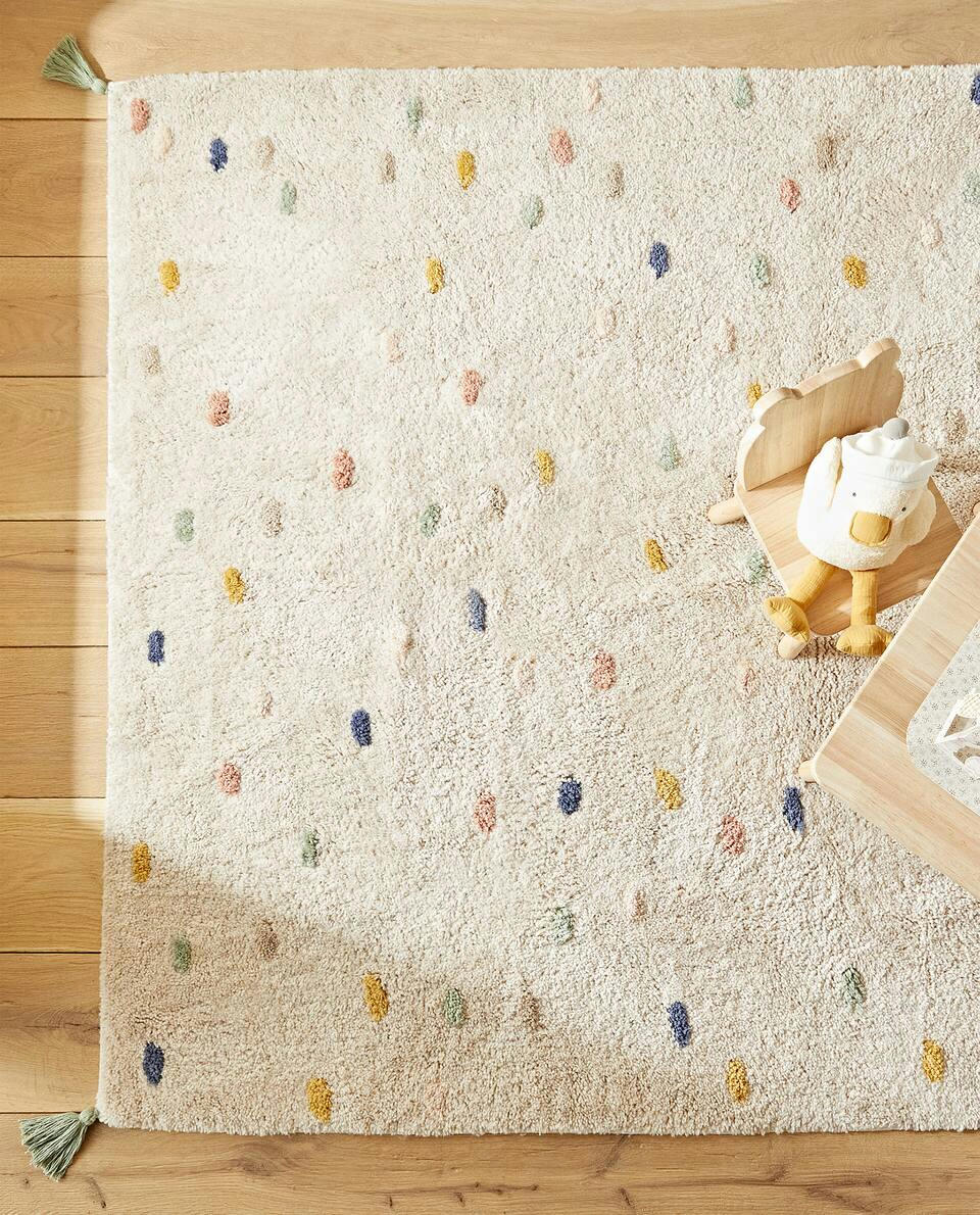 COLOURED POLKA DOT RUG