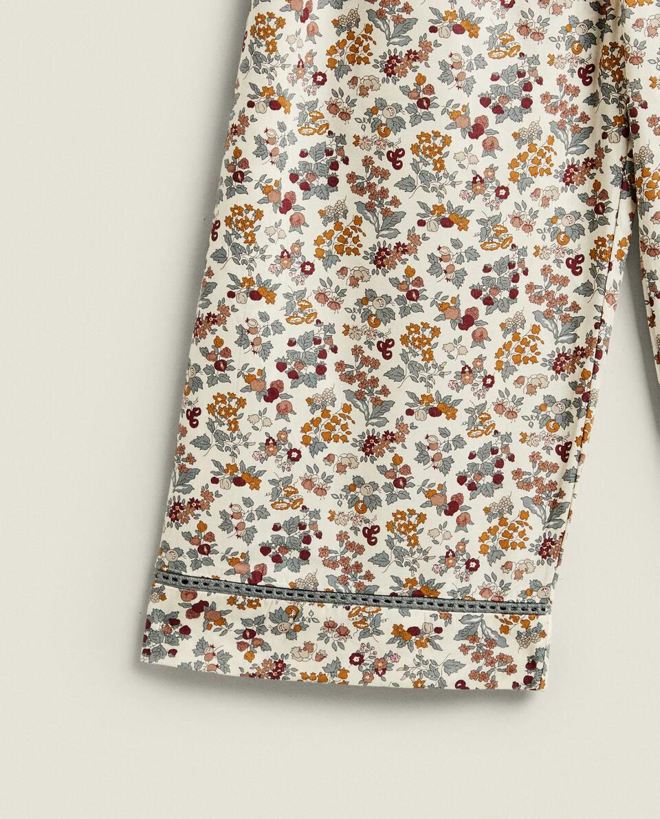 FLORAL PRINT FABRIC CHILDREN'S TROUSERS