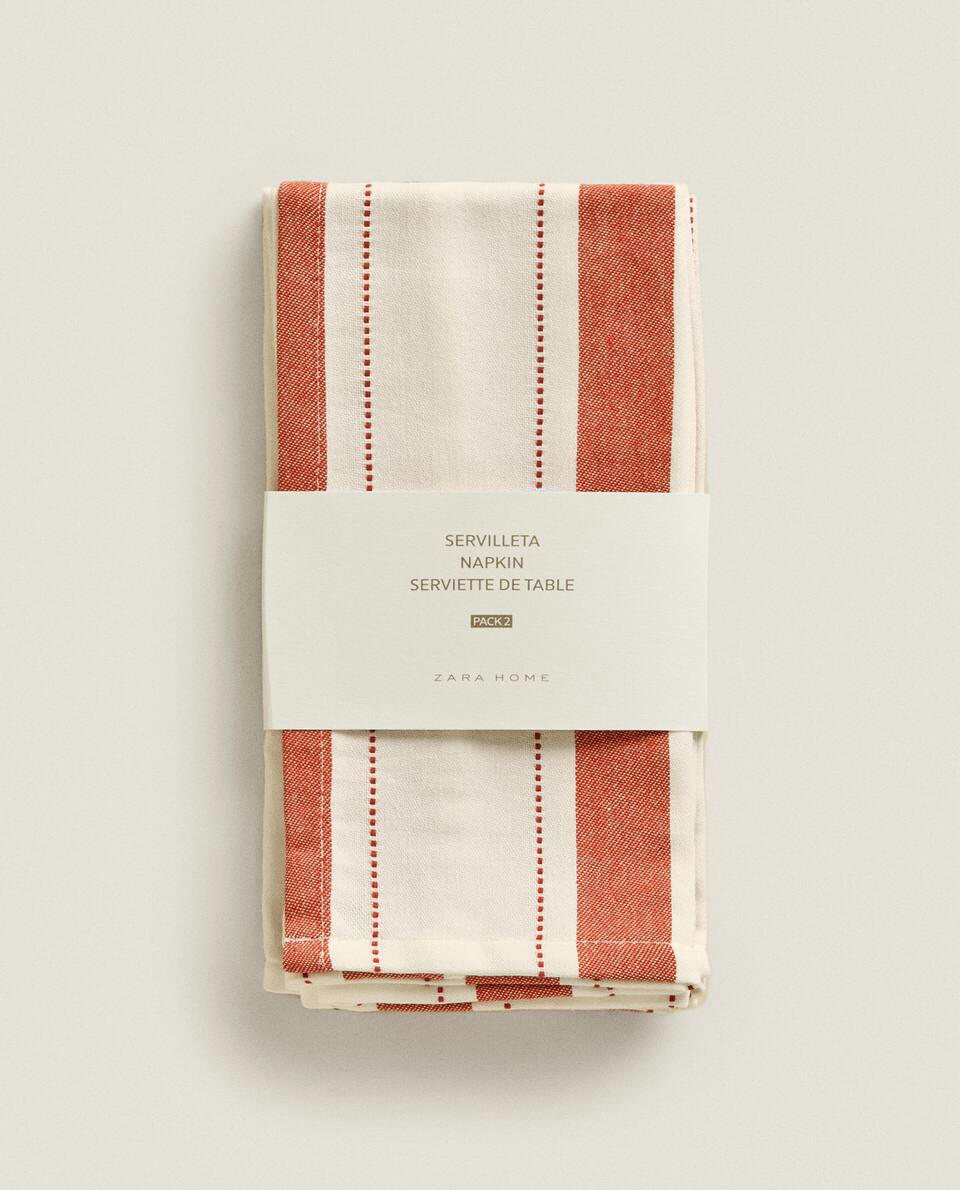 DYED THREAD NAPKIN (PACK OF 2)