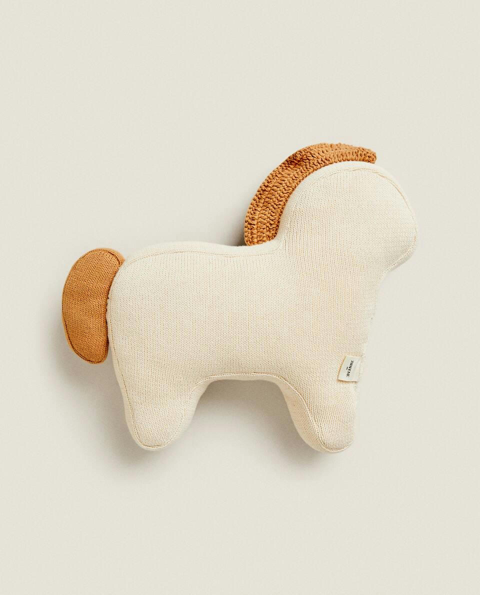 CHRISTMAS CHILDREN’S ROCKING HORSE CUSHION