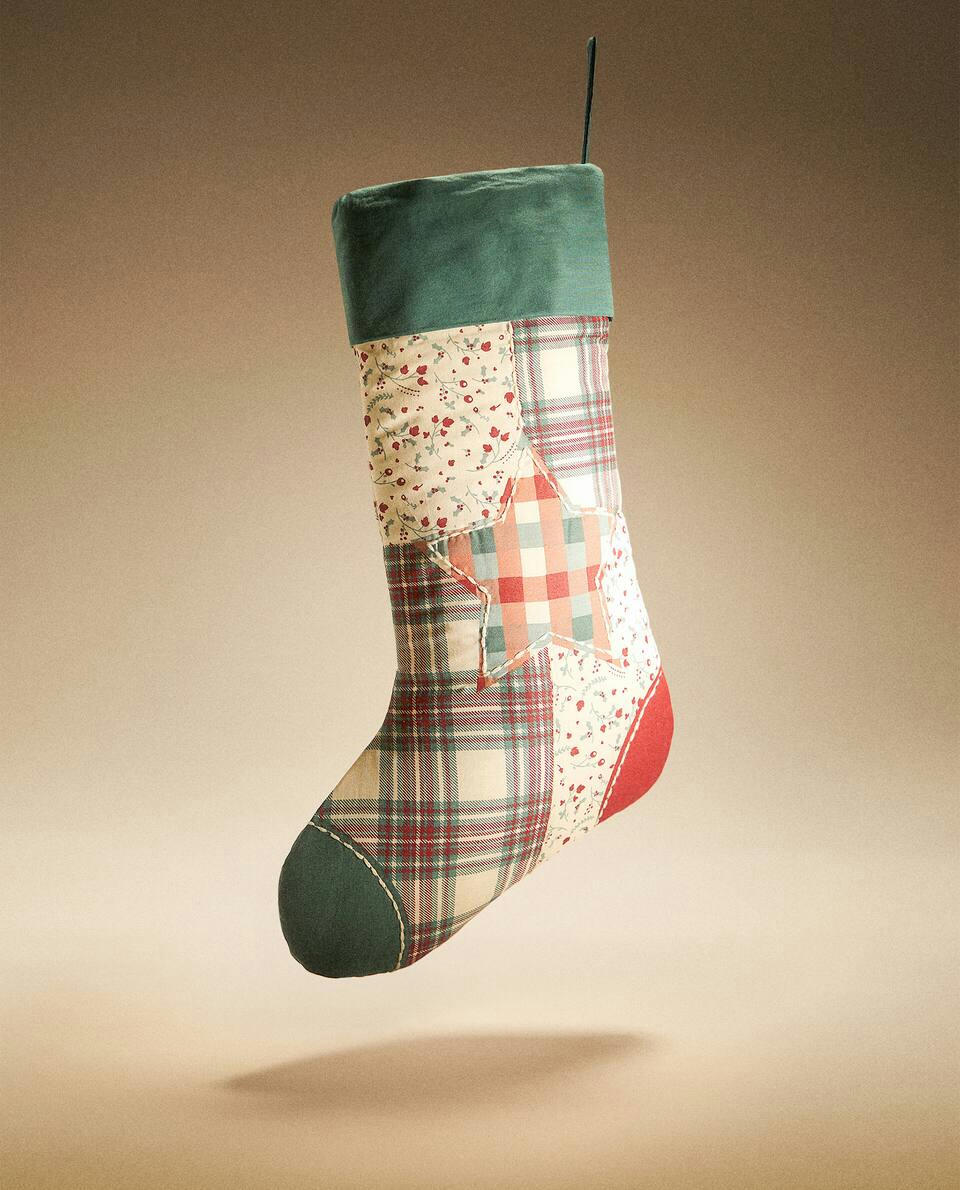 WOOL STOCKING CHRISTMAS DECORATION