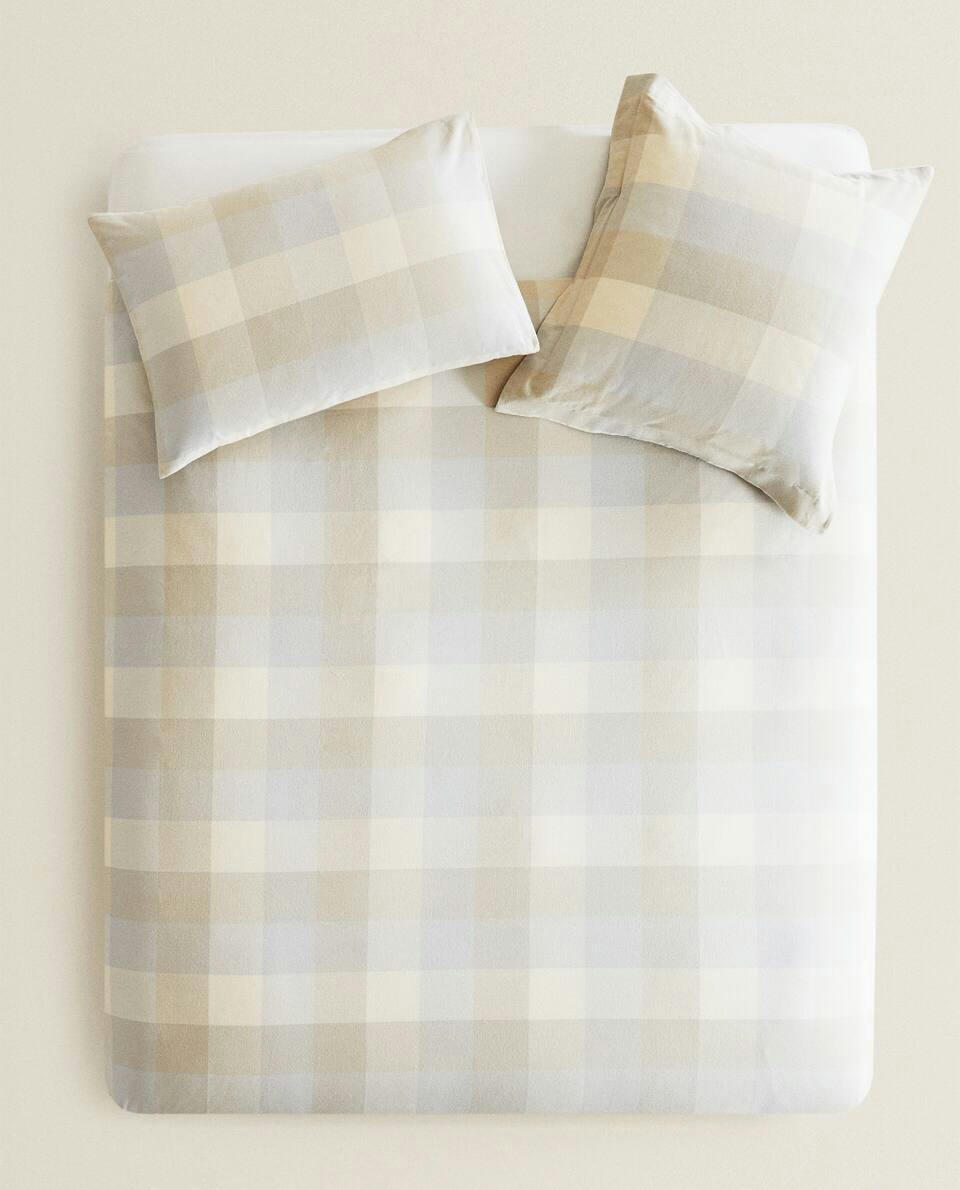 CHECK FLANNEL DUVET COVER
