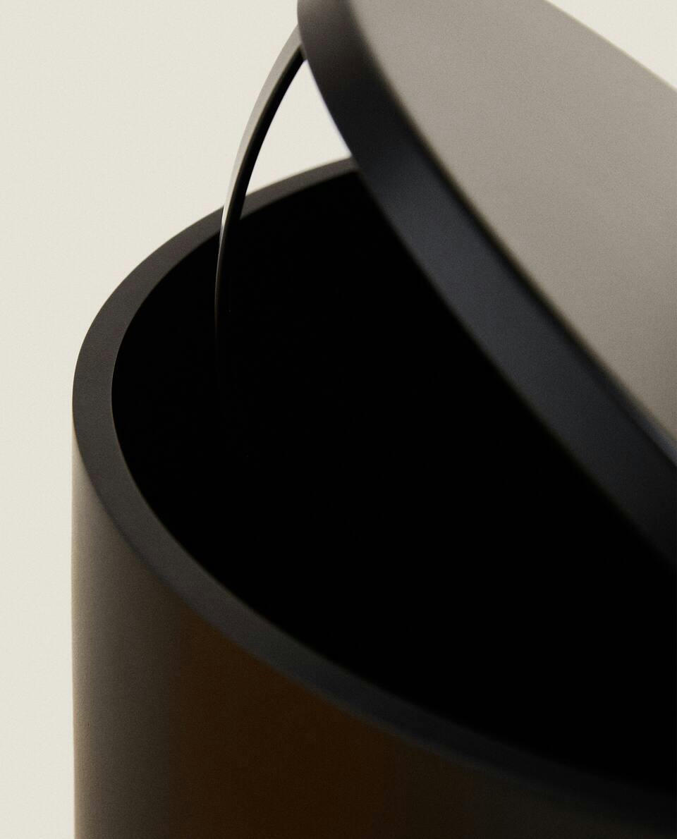 LARGE BLACK RESIN WASTEPAPER BIN