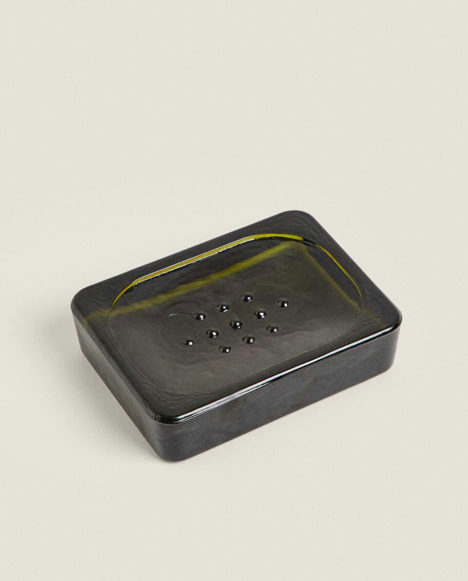 COLOURED GLASS BATHROOM SET