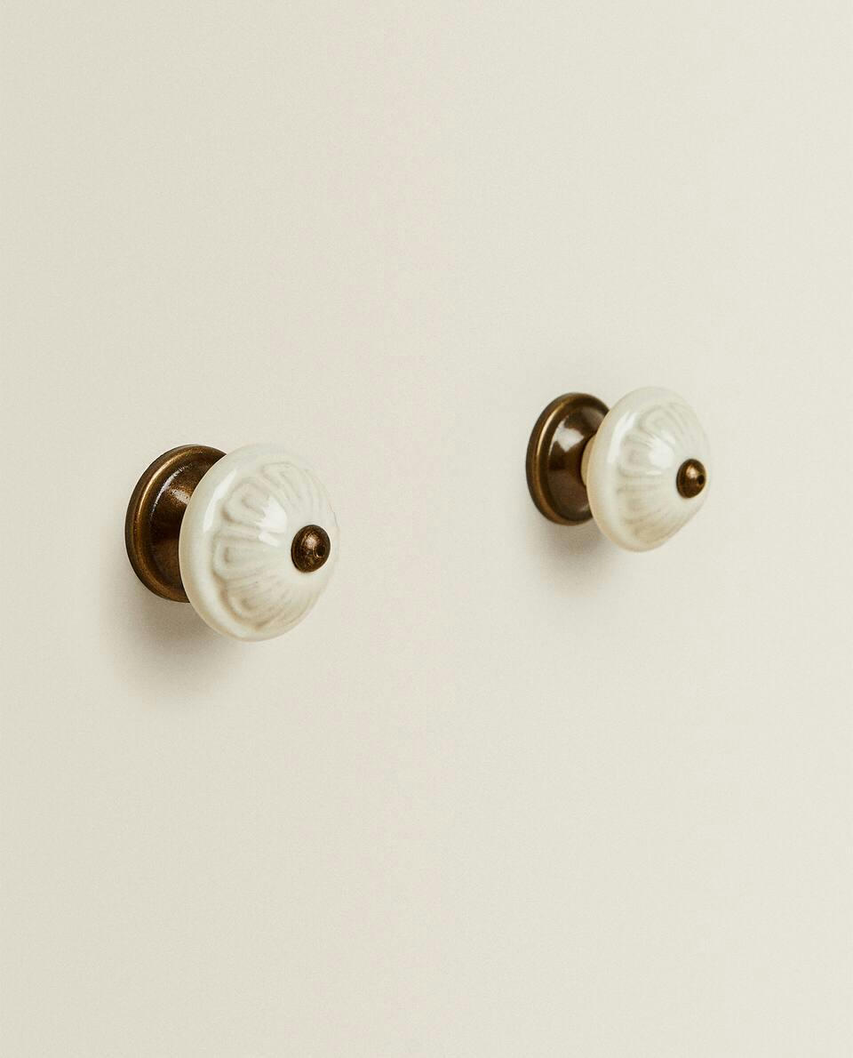 CERAMIC DOOR KNOB (PACK OF 2)