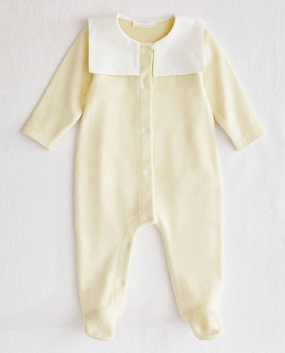 TERRY ROMPER WITH COLLAR