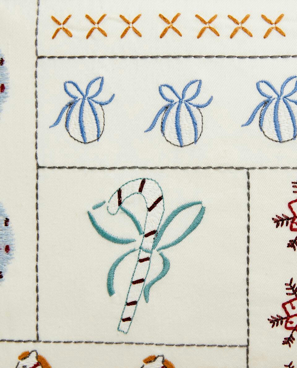 CHILDREN'S COTTON PATCHWORK CHRISTMAS CUSHION COVER