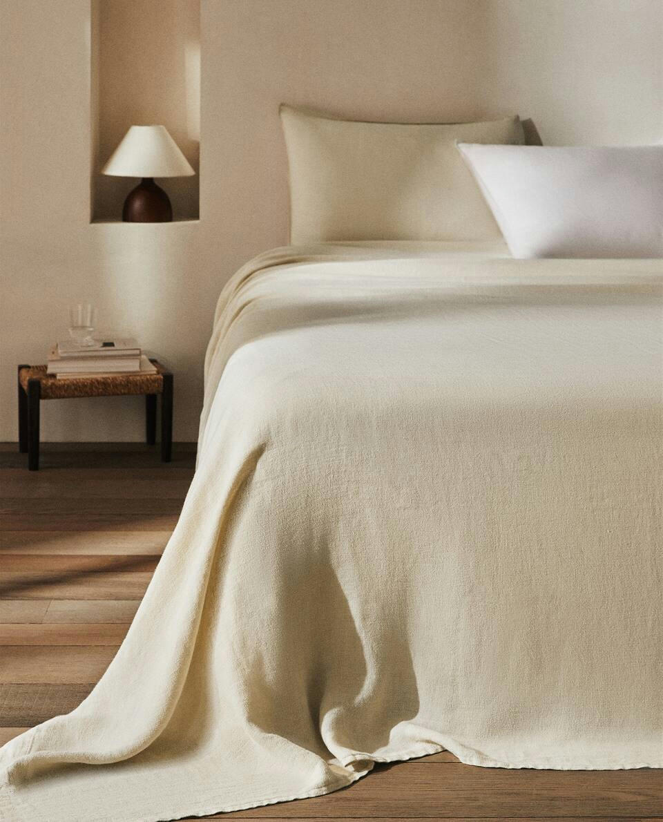 WASHED LINEN BEDSPREAD (400 GxM2)