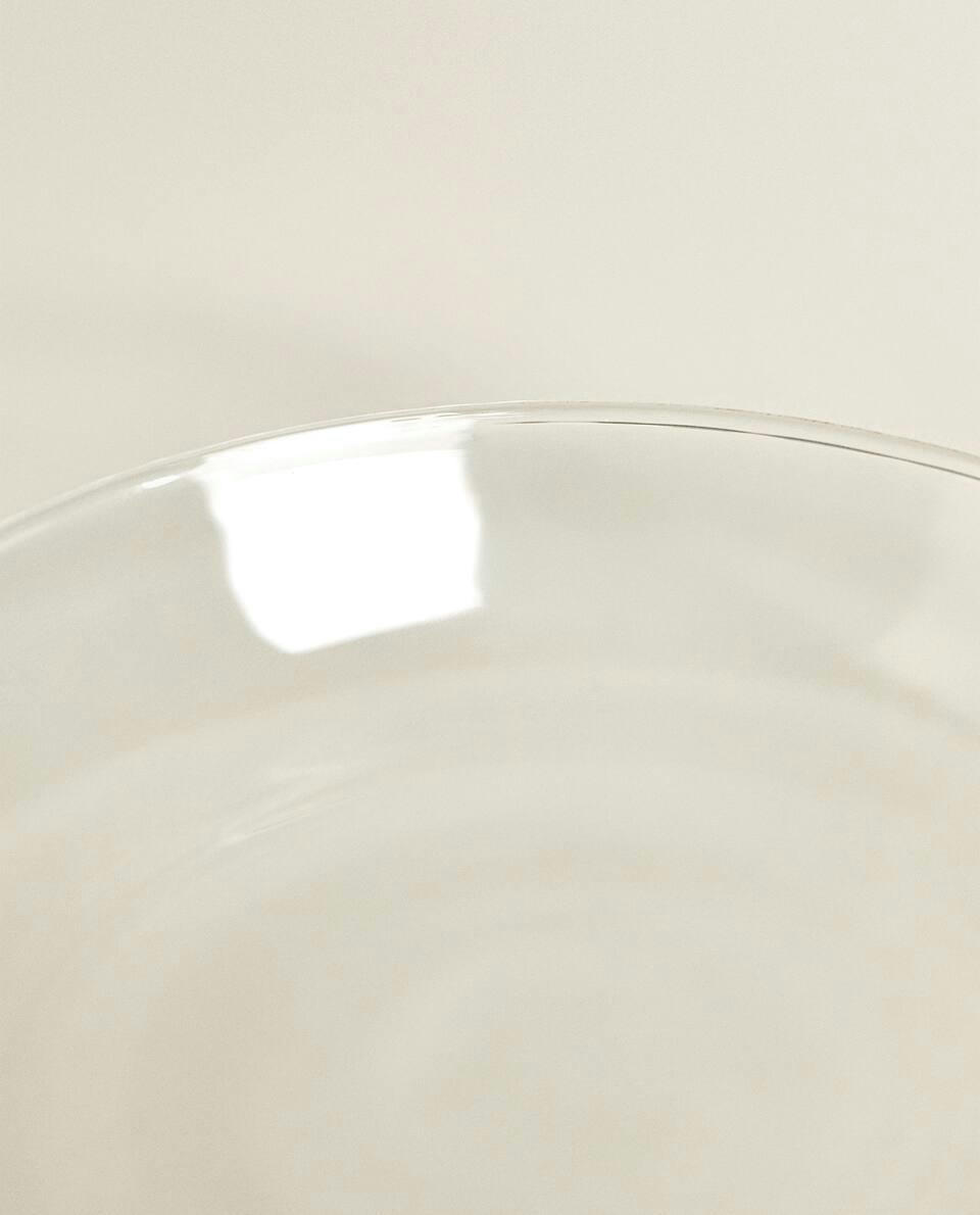 BOROSILICATE GLASS SIDE PLATE WITH RIM