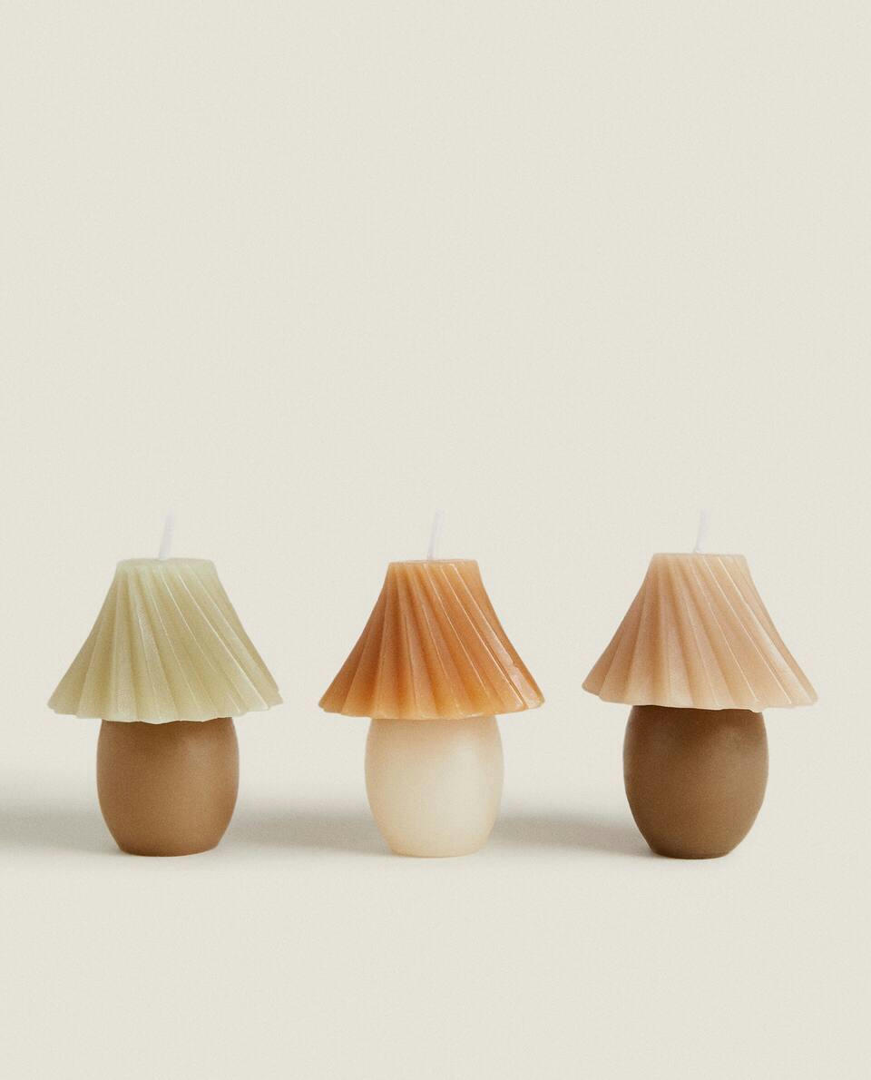 COLOURED CANDLES (PACK OF 3)