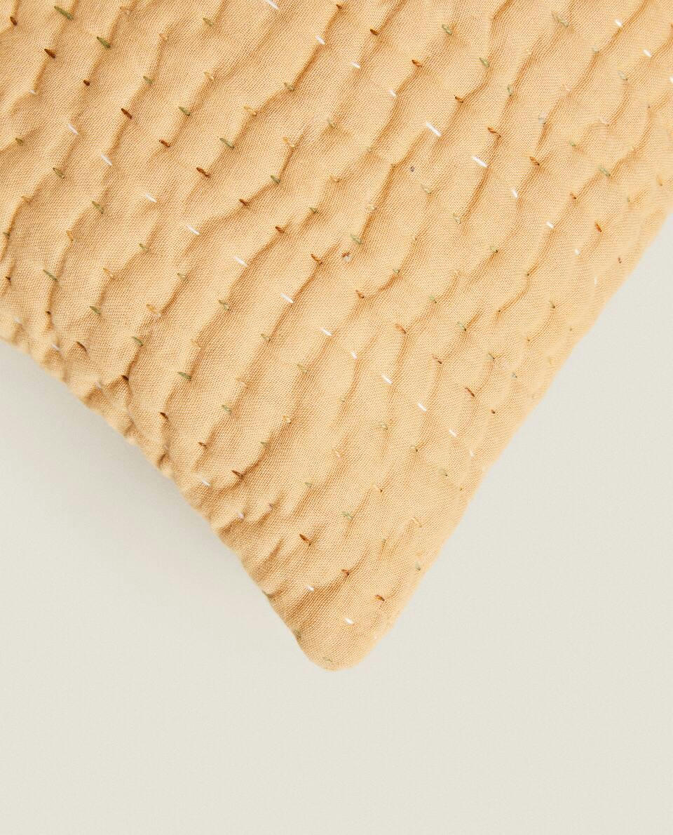 CUSHION COVER WITH TOPSTITCHING