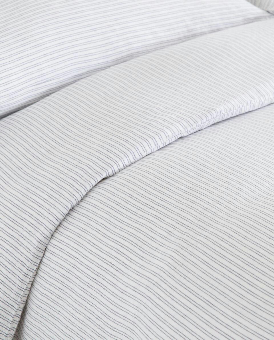 STRIPED LINEN DUVET COVER