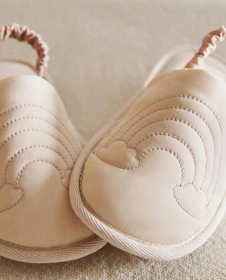 EMBROIDERED RAINBOW SLINGBACK SLIPPERS