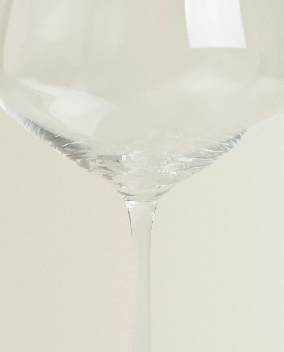 LARGE BOHEMIA CRYSTAL WINE GLASS