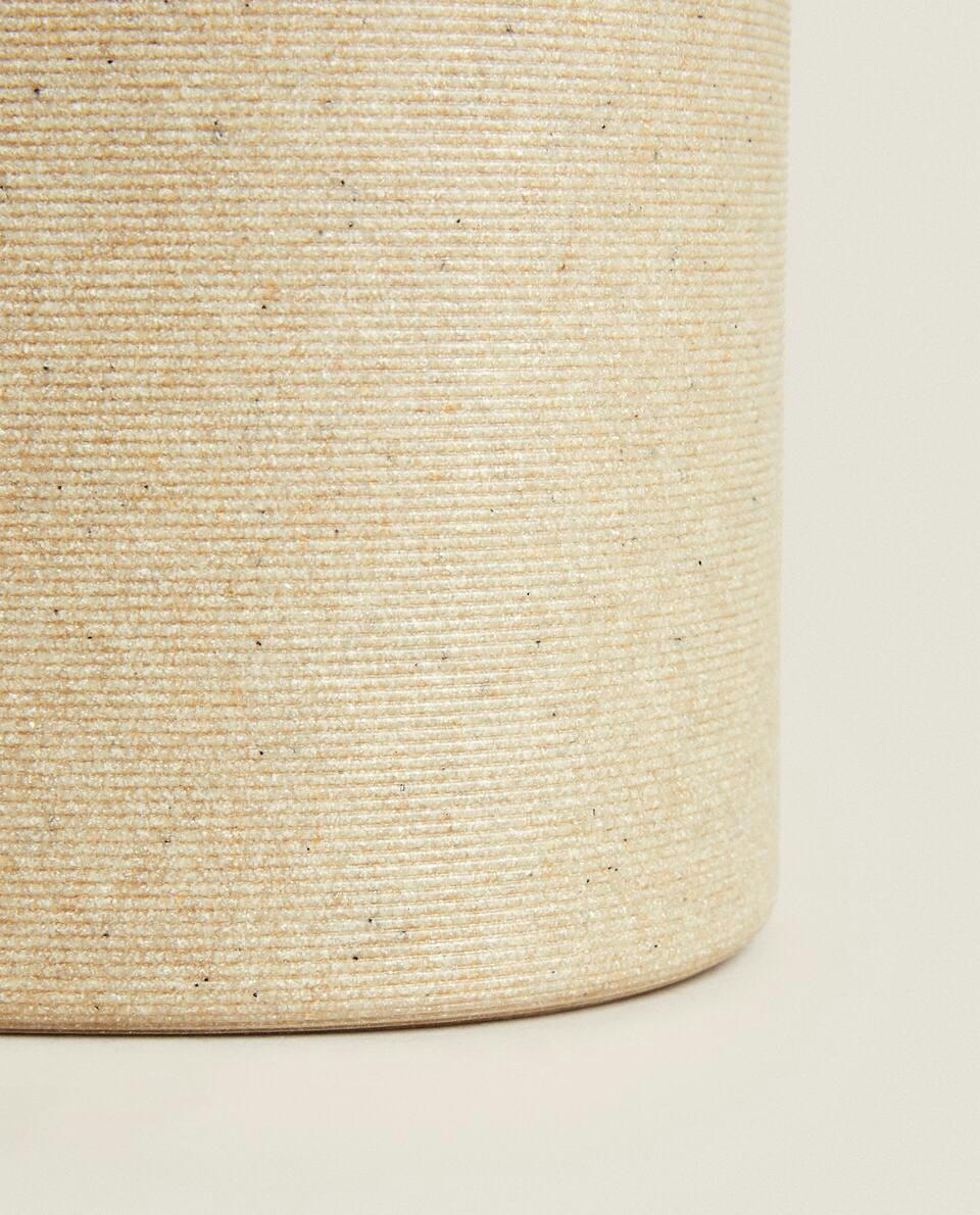 STRIPED RESIN WASTEPAPER BASKET