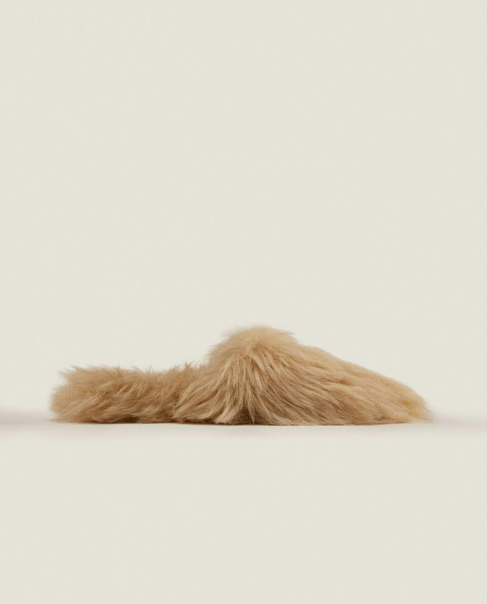 FAUX FUR MULE SLIPPERS