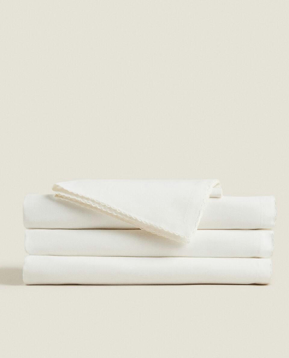 TOPSTITCHED TABLECLOTH