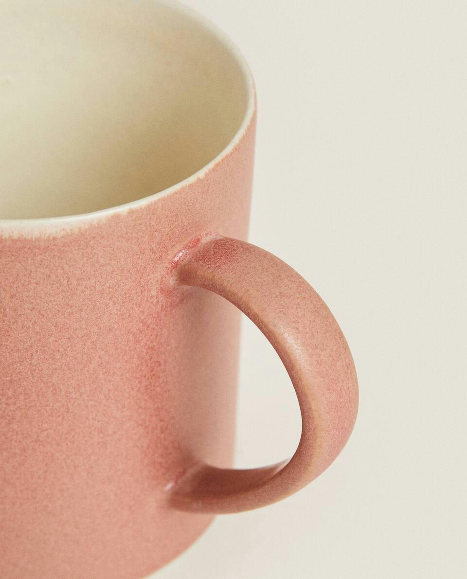 COLOURED STONEWARE MUG