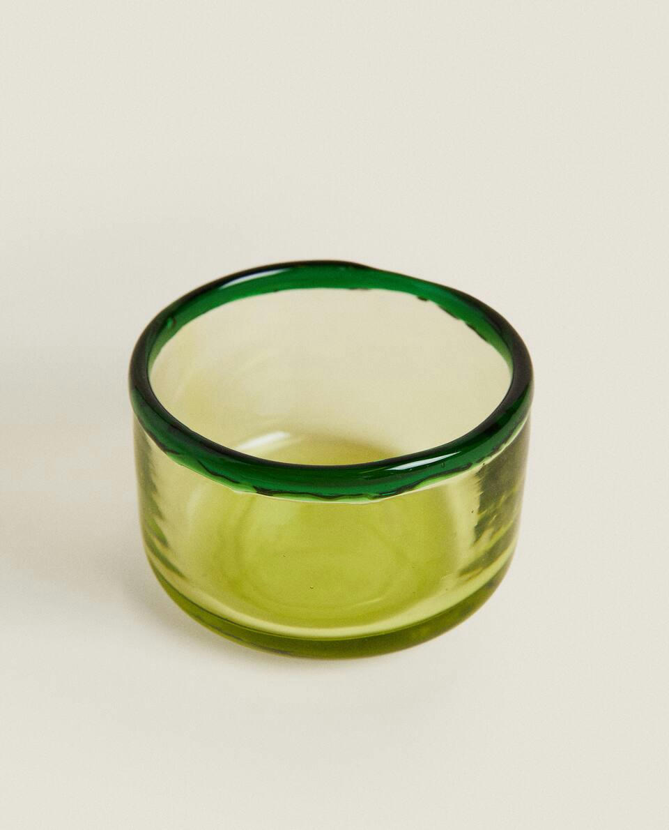 RIMMED GLASS BOWL