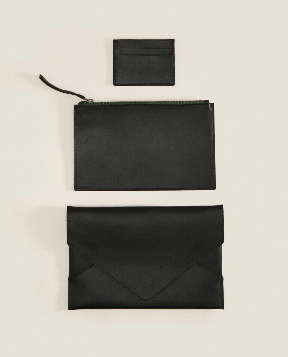 LEATHER DOCUMENT HOLDER CLUTCH