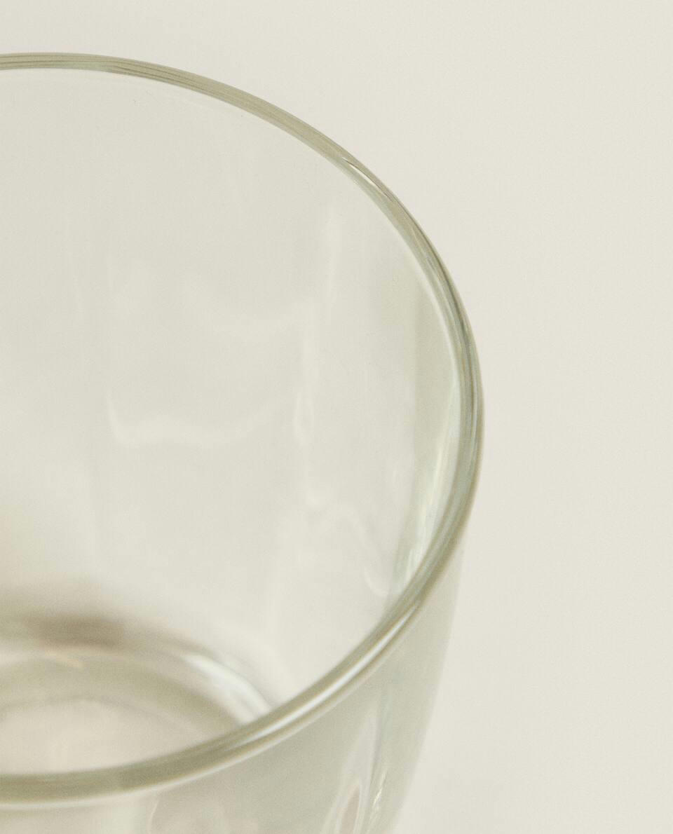 RAISED DESIGN GLASS TUMBLER