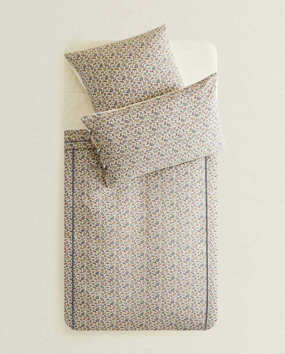 FLORAL PRINT FABRIC CHILDREN’S DUVET COVER