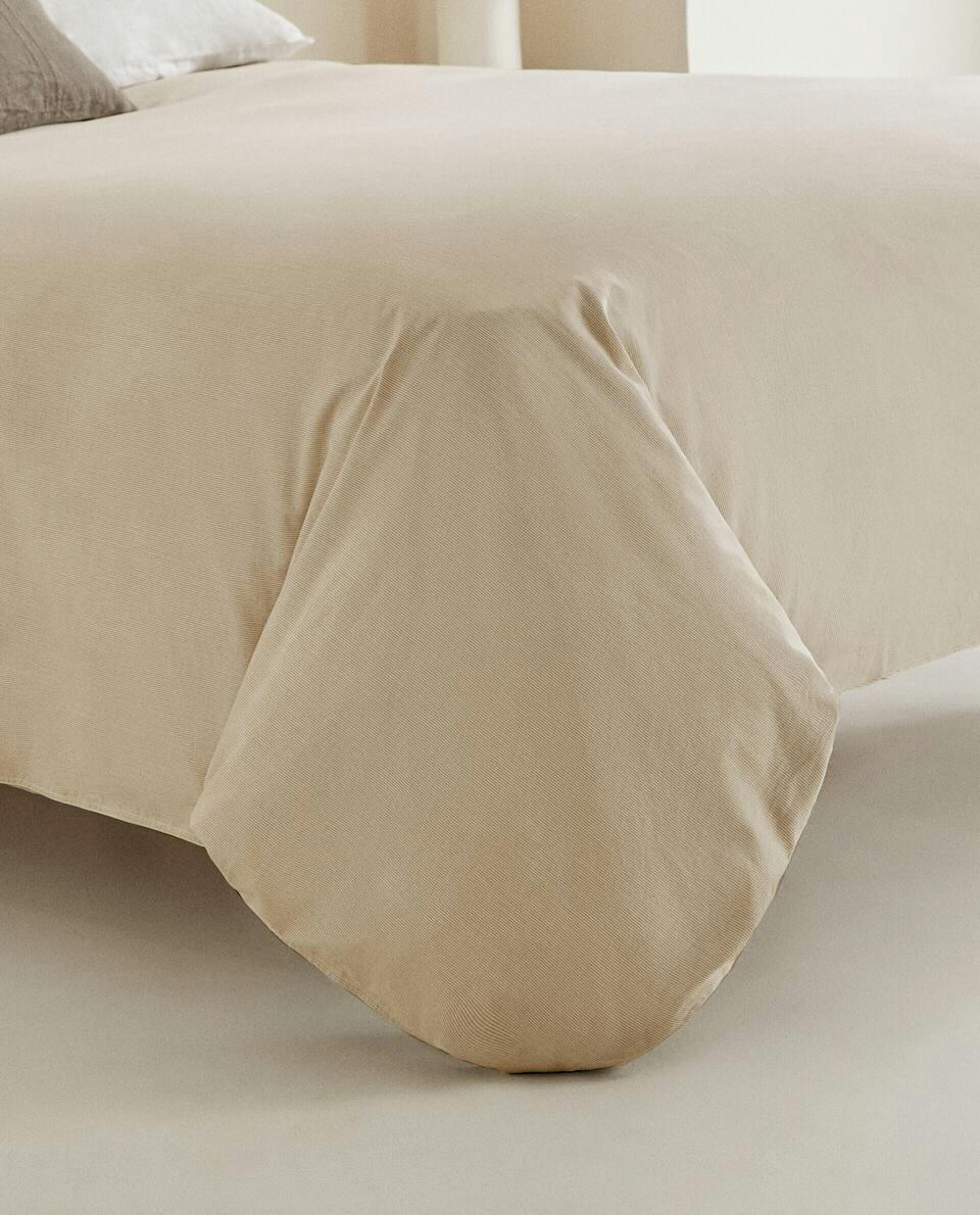 STRIPED COTTON DUVET COVER