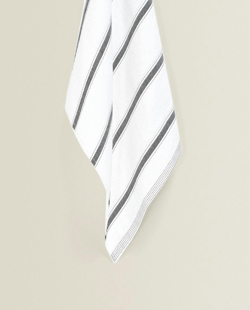 STRIPED COTTON TERRYCLOTH TEA TOWEL