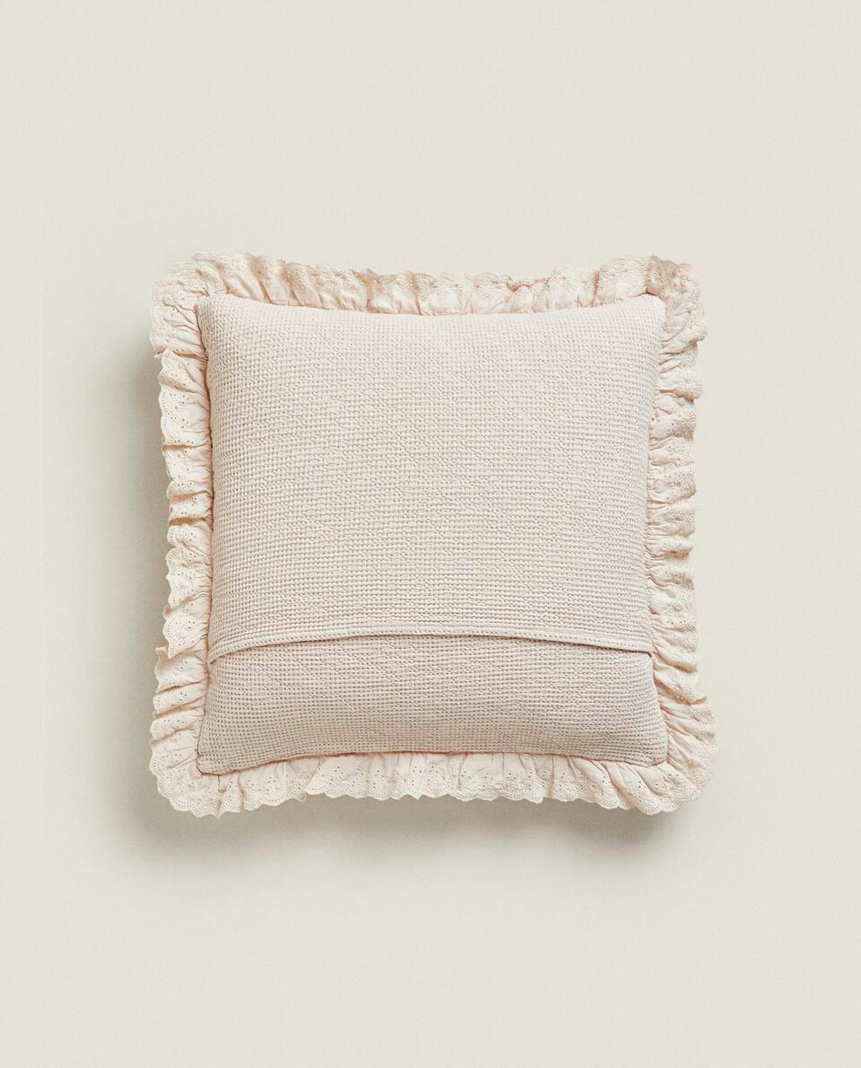 COTTON JACQUARD CUSHION COVER