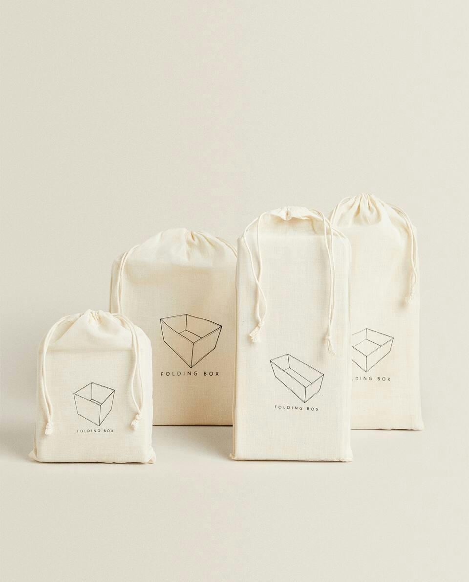 FOLDABLE COTTON STORAGE BOX