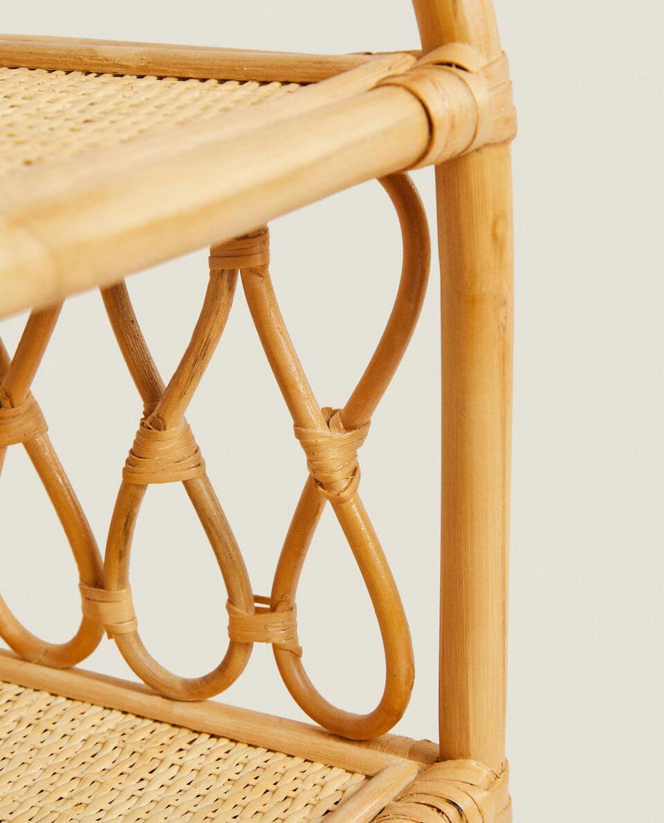 RATTAN BEDSIDE TABLE