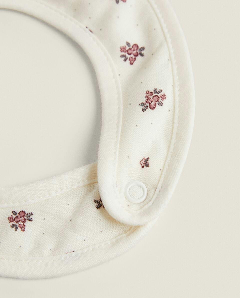 CHILDREN'S FLORAL PRINT BIB