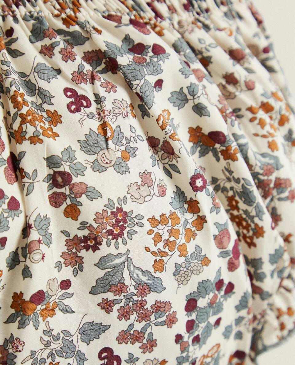 FLORAL PRINT FABRIC BABY BLOOMERS