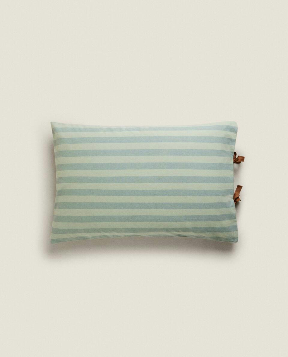 STRIPED FLANNEL PILLOWCASE