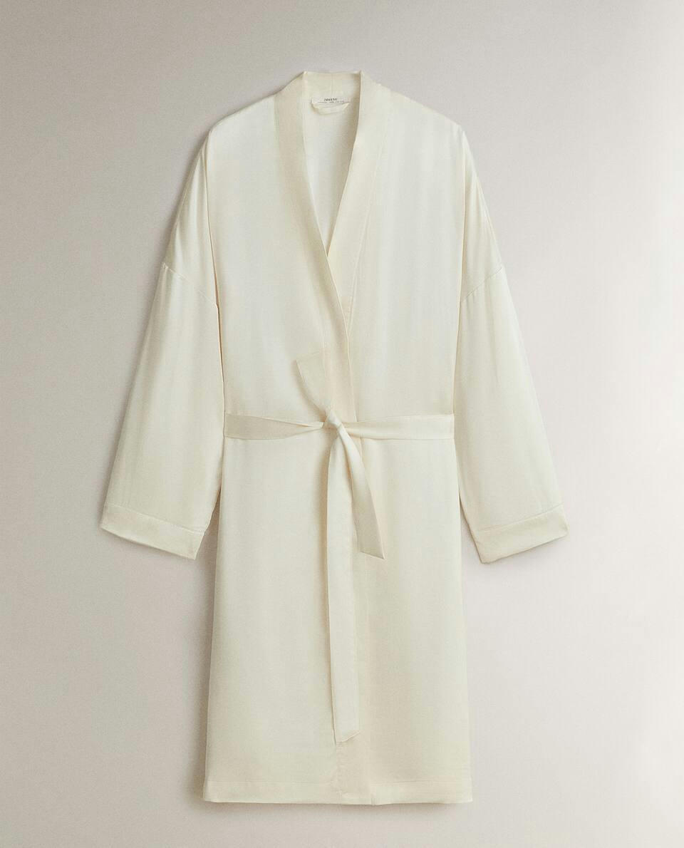 PLAIN SATEEN DRESSING GOWN
