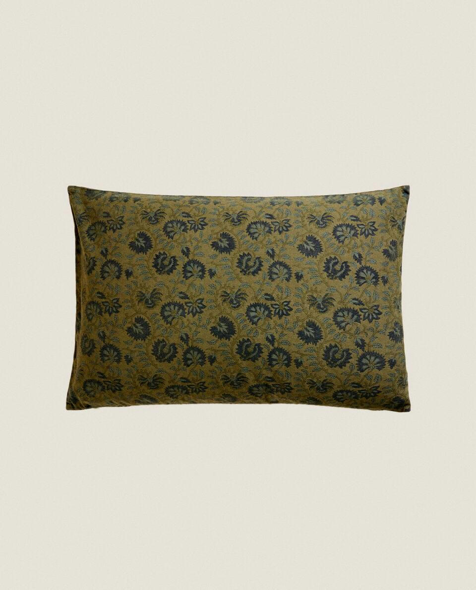 FLORAL PRINT CUSHION COVER