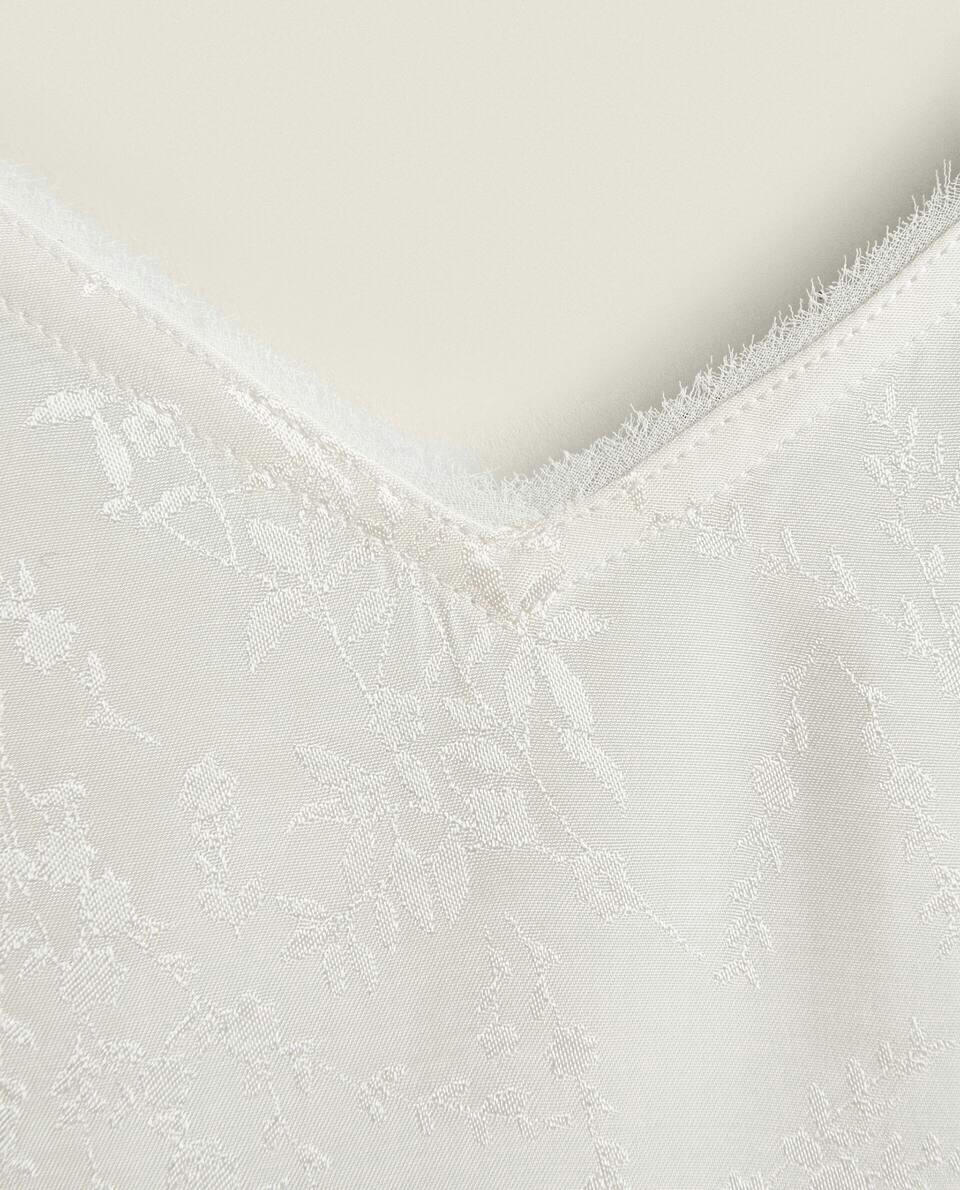 FLORAL-PRINT JACQUARD TOP