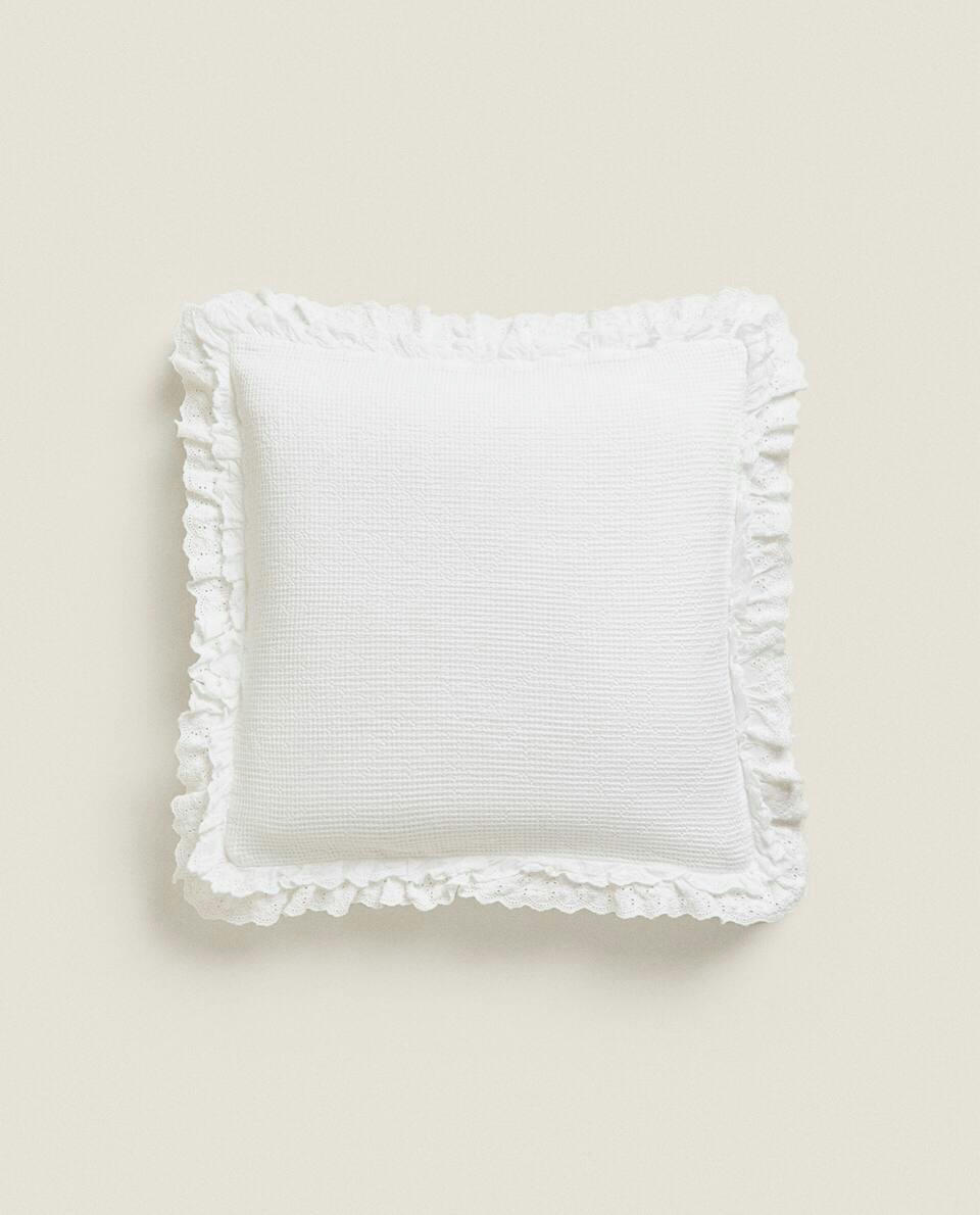 COTTON JACQUARD CUSHION COVER