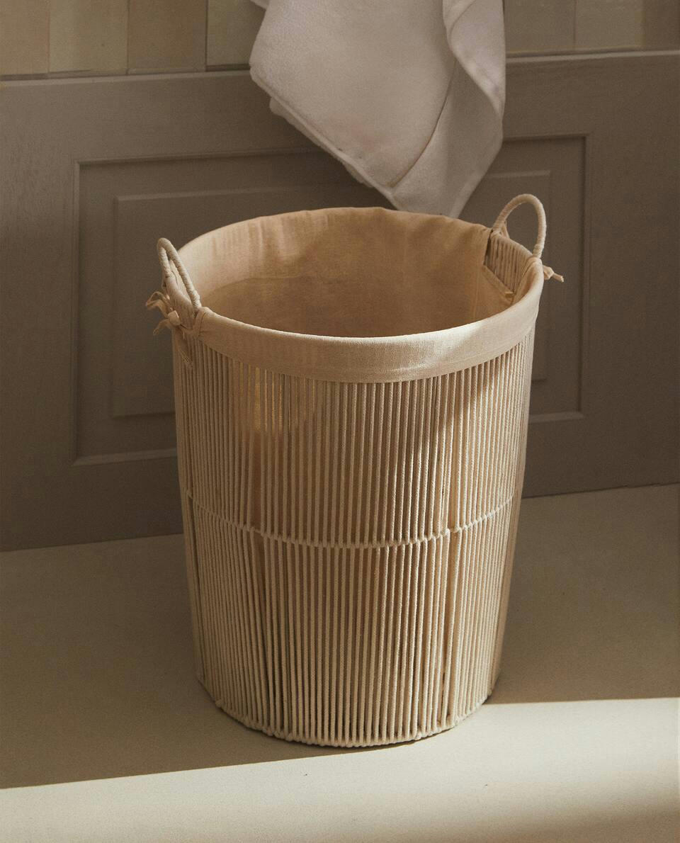 COTTON LAUNDRY BASKET