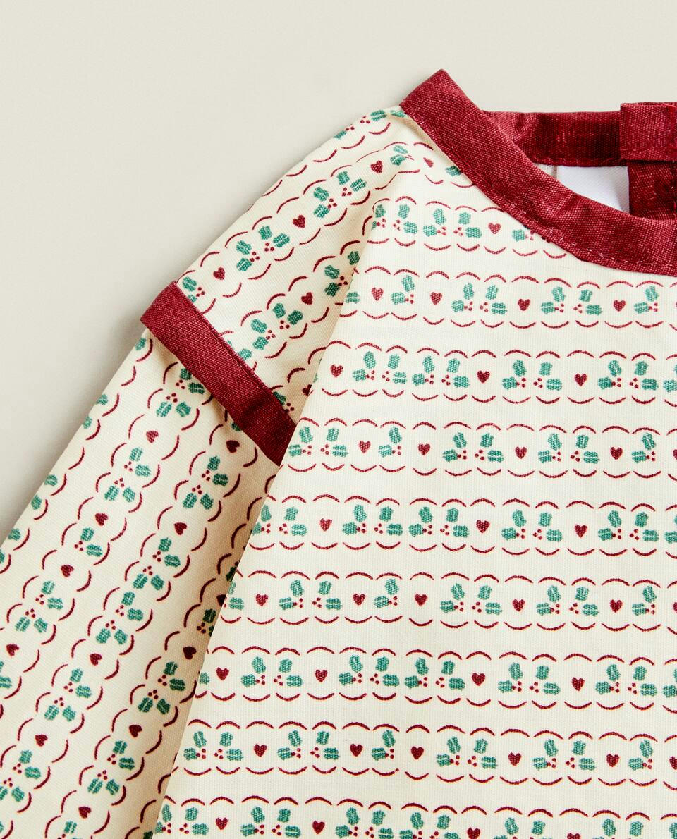 CHRISTMAS CHILDREN’S BIB WITH SLEEVES