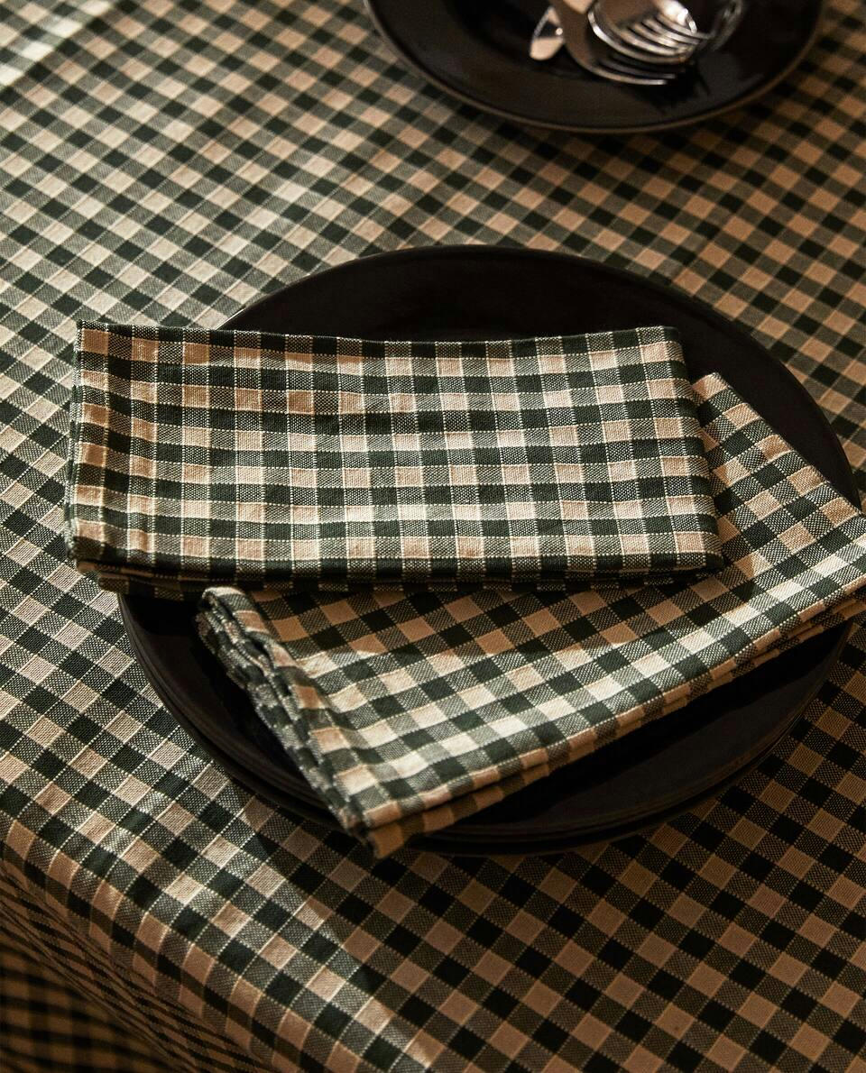 GINGHAM COTTON NAPKINS (PACK OF 2)