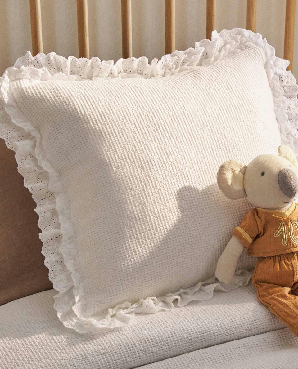 COTTON JACQUARD CUSHION COVER